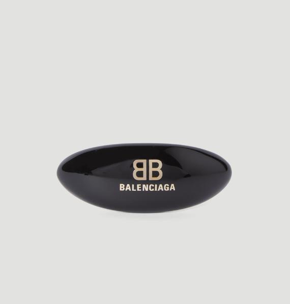 BALENCIAGA 関税込 ロゴアップリケヘアクリップ