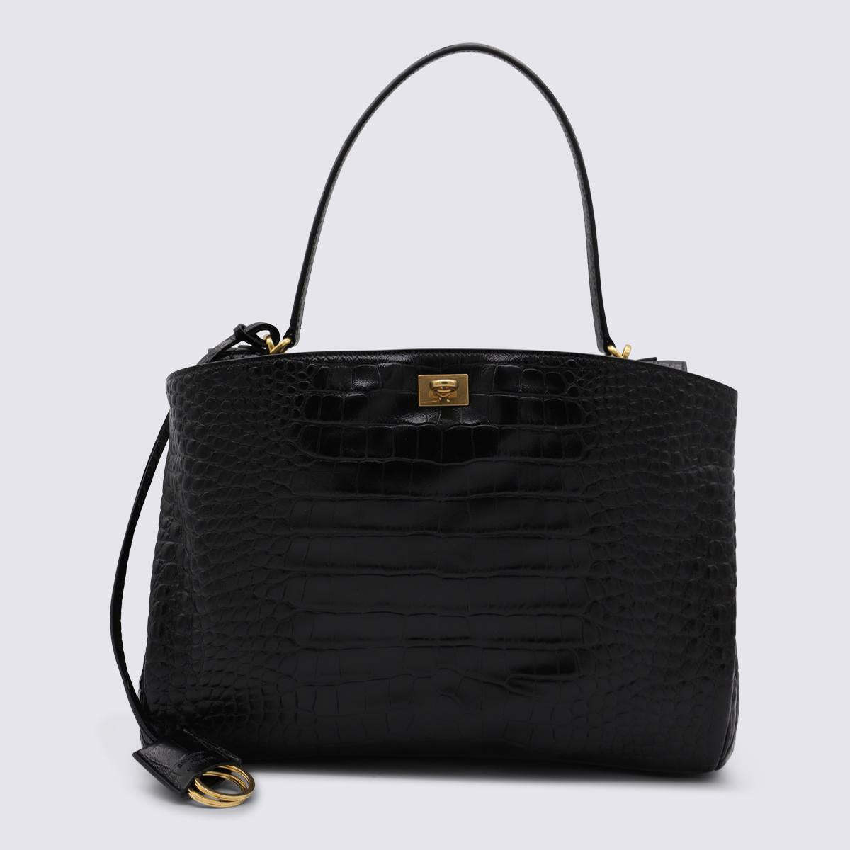 【関税＆送料込み】Balenciaga Black Leather Rodeo M Top Han