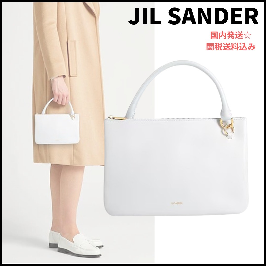 【JIL SANDER】ミディアム レザー ハンドバッグ＊送料/関税込み