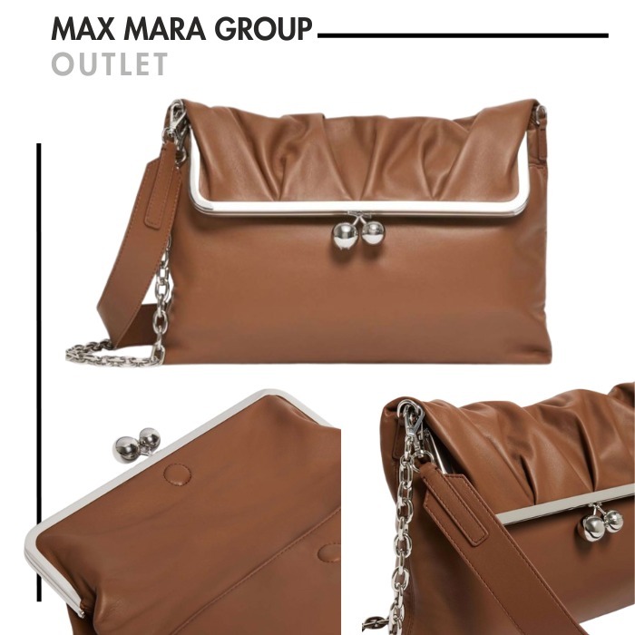 W MAX MARA アウトレット●2WAY パスティチーノクラッチバッグ