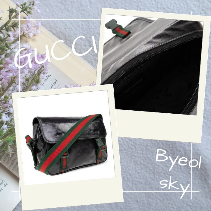 GUCCI モノグラム バックルディテール ショルダー バッグ