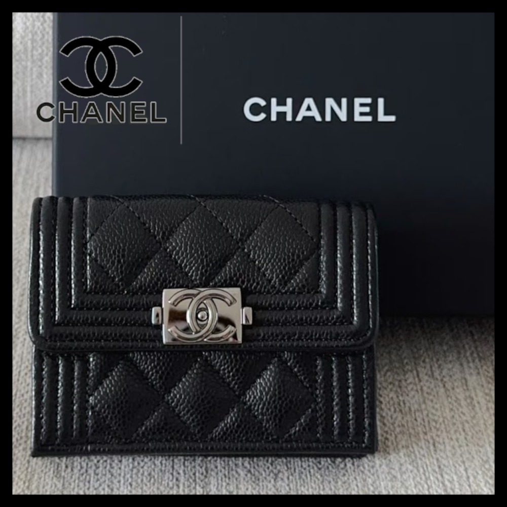 【紳士ライクなアイテムが素敵♪】CHANEL   財布 三つ折り