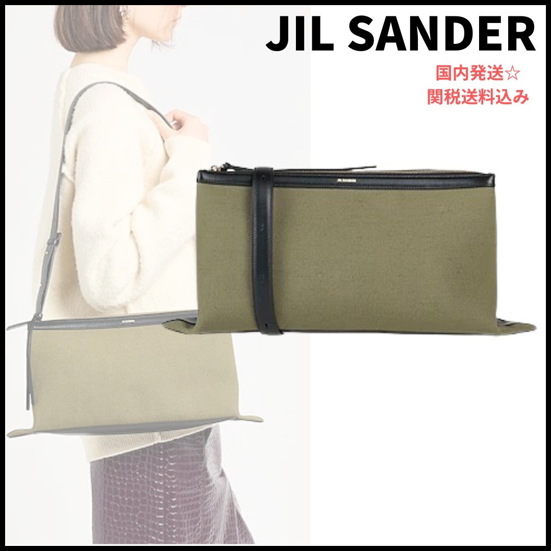 【JIL SANDER】キャンバス素材 クロスボディバッグ＊送料/関税込