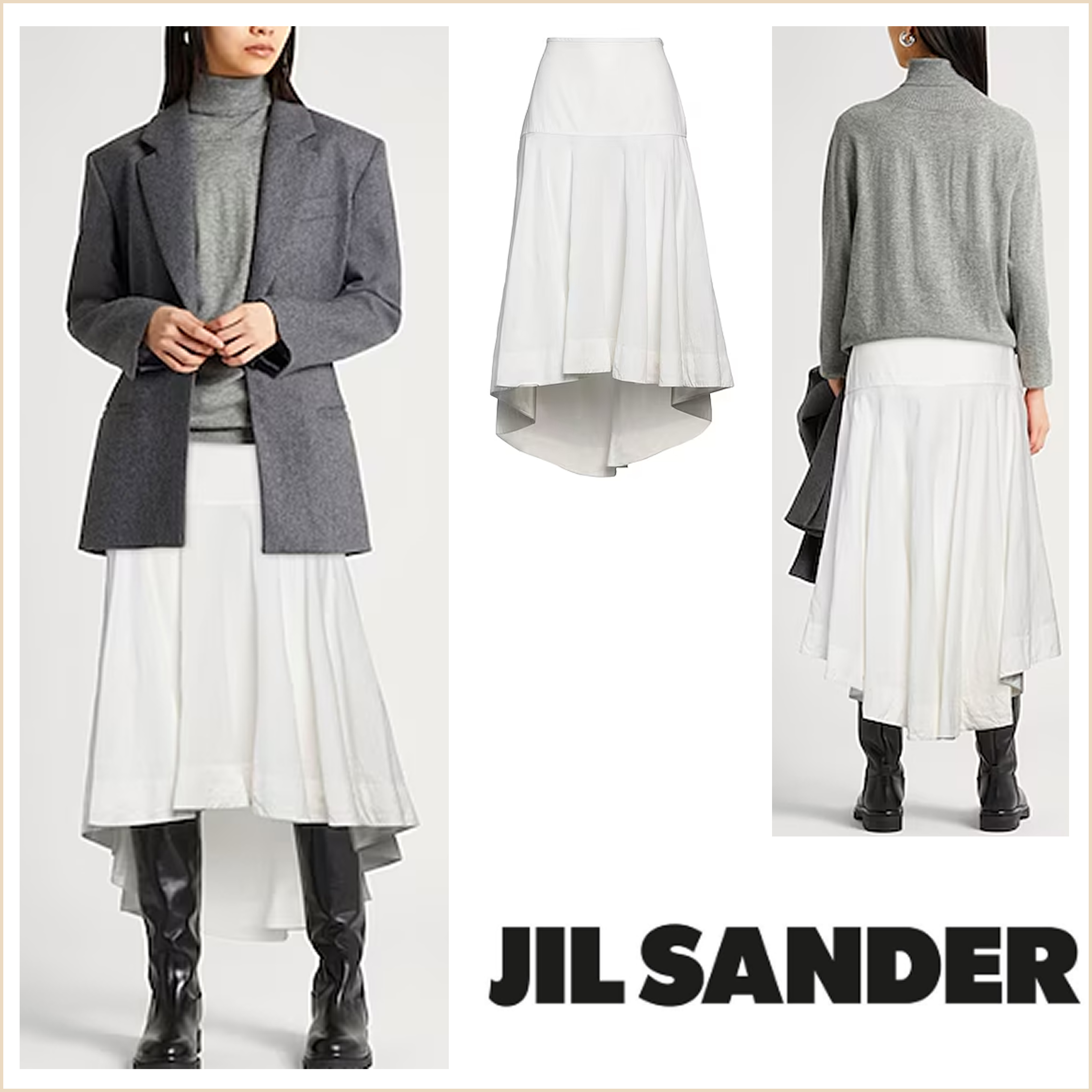 大幅値下げ【JIL SANDER】 ミディ丈スカート