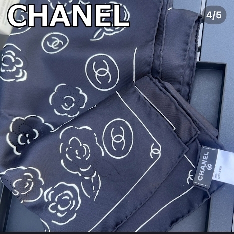 ◆新作 【CHANEL】カメリア×ココマーク スカーフ ギフトにも◎