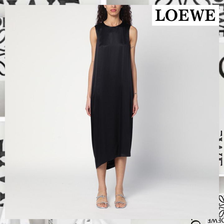 ★ドレープがきれい★【LOEWE】ドレープ ドレス（シルク）