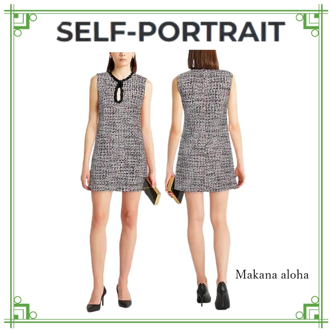 ◆関税込◆【Self-Portrait】ツイード ビーズ ミニワンピース