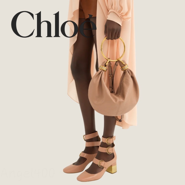 関税込 Chloe グレインレザー製スモールBracelet Hobo Bag
