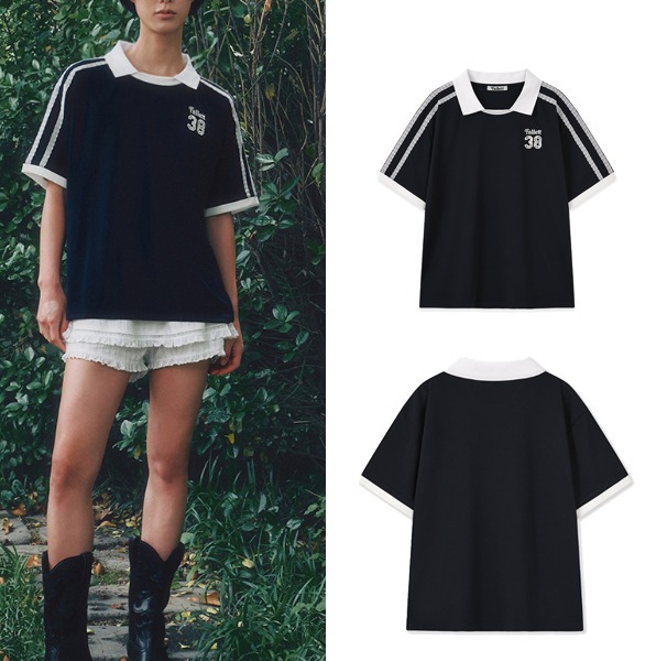 FALLETT★カラー ジャージ 半袖Tシャツ