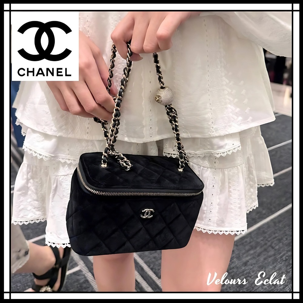 上品♡鏡付き【CHANEL】25A チェーン バニティ バッグ