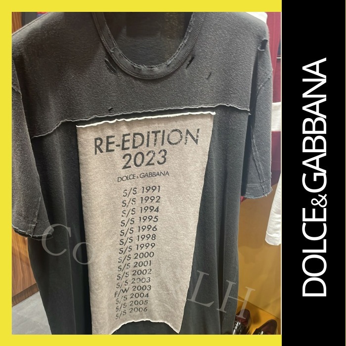 Dolce&Gabbana Re-Editionパッチ ブラック 半袖 Tシャツ