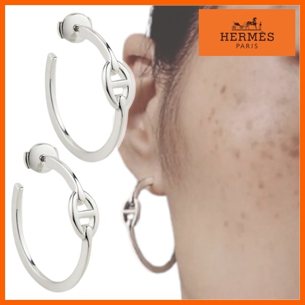 【希少品】HERMES☆フープピアス シェーヌ・ダンクル スモール