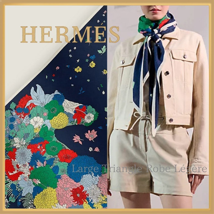 【深みあるネイビーに華やぎを】HERMES トライアングル Marine