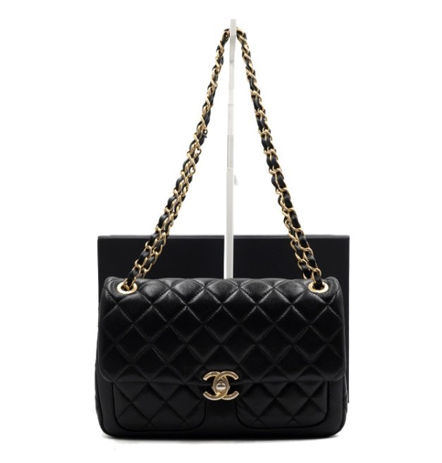 CHANEL AS4459 ブラック スモール チェーンショルダーバッグ