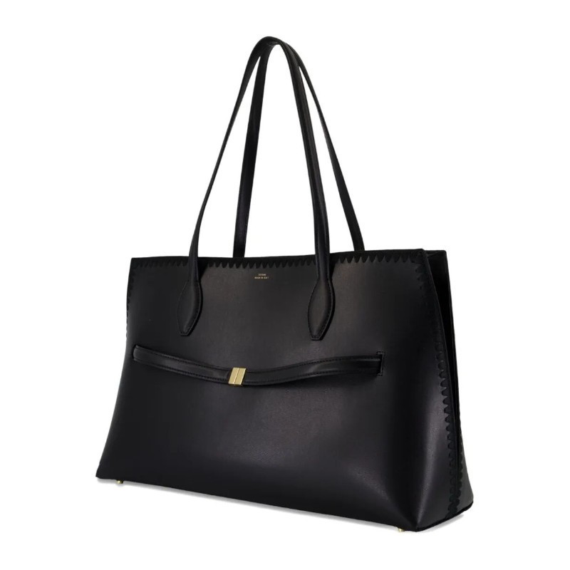 トートバッグ toteme \"EMBROIDERED\" LEATHER LOUNGE TOTE BAG