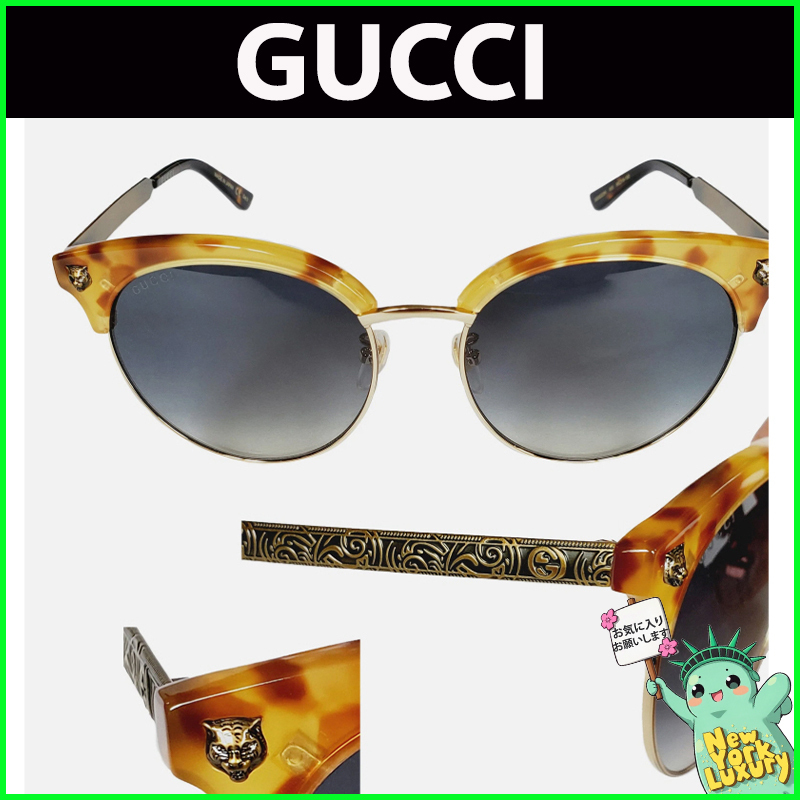 GUCCI★素敵！GG00222ハバナタイガーヘッドサングラス