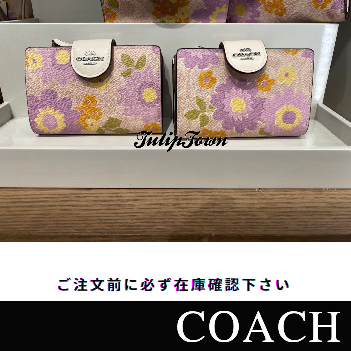 【Coach 】ミディアム 二つ折り財布 在庫確認ください  CBO30