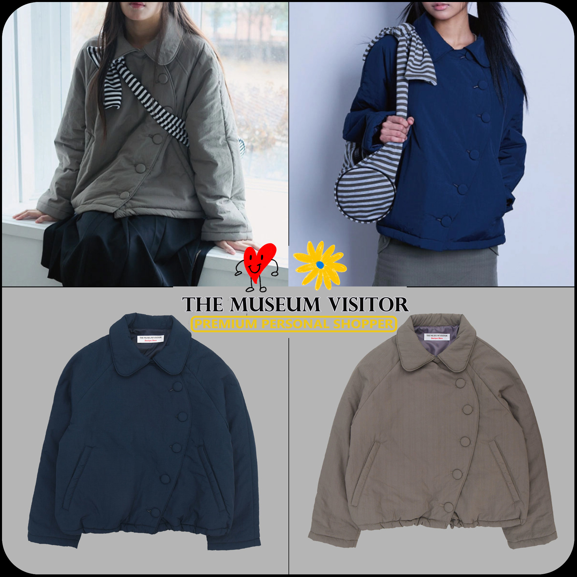 [THE MUSEUM VISITOR]★韓国人気★ROUND UNBALANCED PUFF JACKET