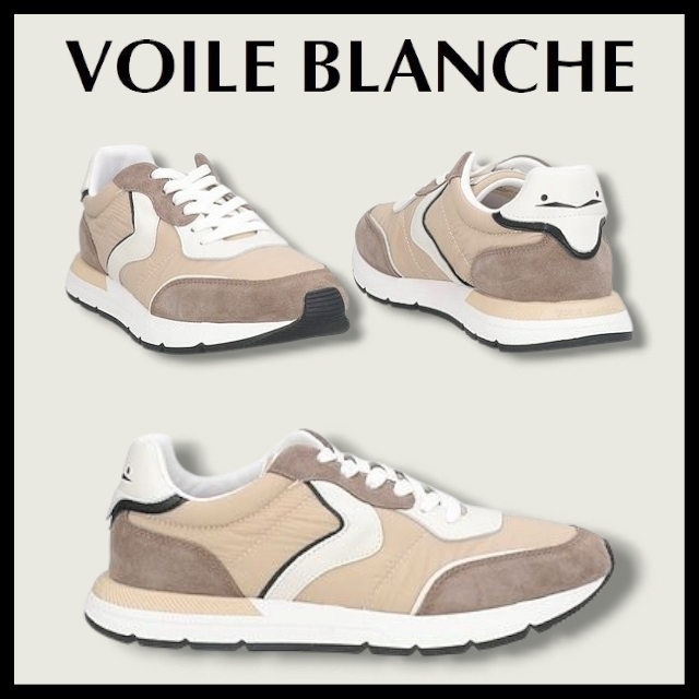 VOILE BLANCHE* ロゴ ローカット スニーカー カーキ 送料関税込