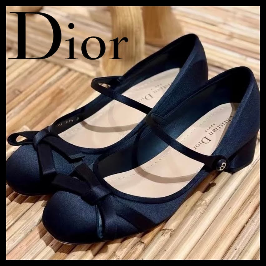 【リボンシューズ♡】Dior Lovely D バレリーナ