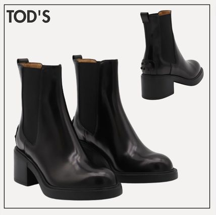 【Tod's】トッズブロックヒールチェルシーブーツ Tod's トッズ ラグソール チェルシーブーツ | ブラック