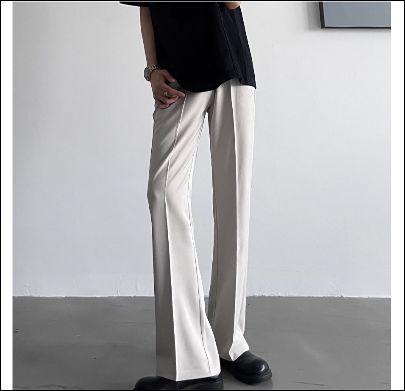 スリムフィット メンズ フレアパンツ