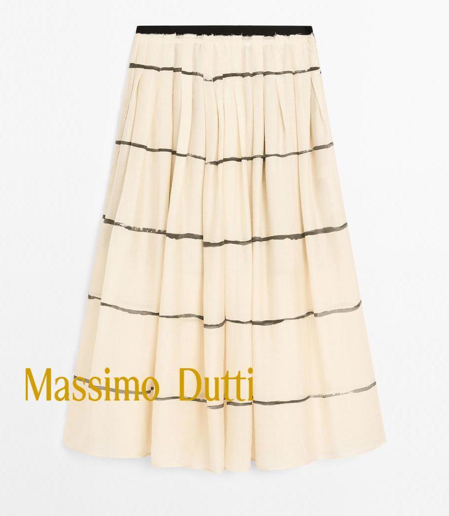 ☆日本未入荷*Massimo Dutti*新作*STRIPED フローイングスカート