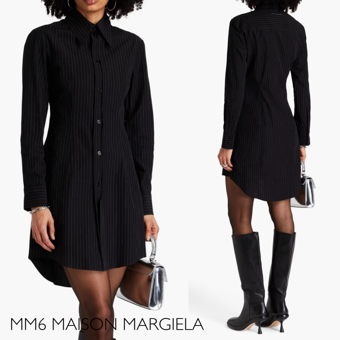 ピンストライプ★シャツワンピース★MM6 MAISON MARGIELA