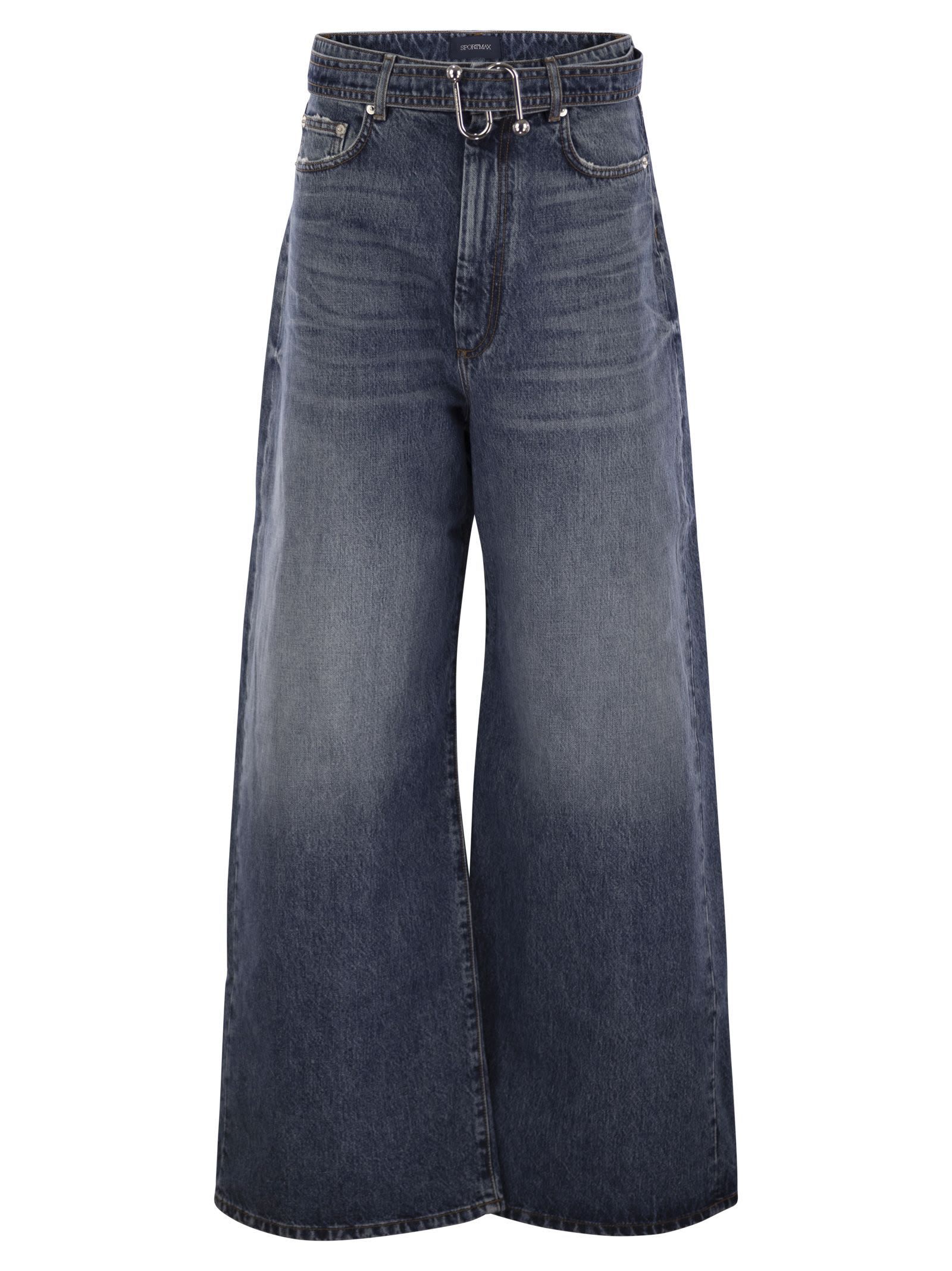 デニム・ジーパン SPORTMAX PROCIDA - Low-waisted oversize denim trousers