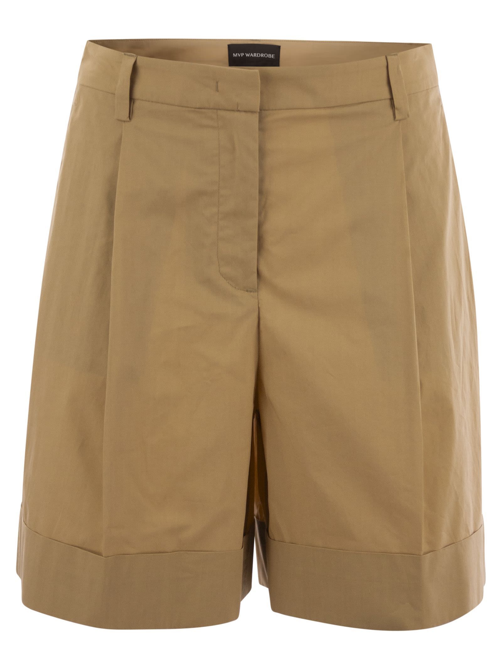 ボトムスその他 MVP WARDROBE Cotton shorts with darts