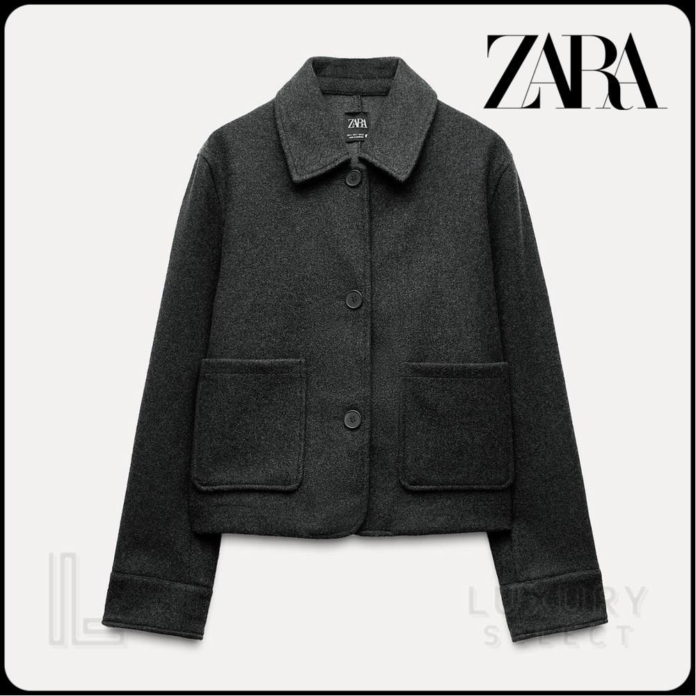 関税負担★ZARA★SOFT JACKET WITH POCKETS