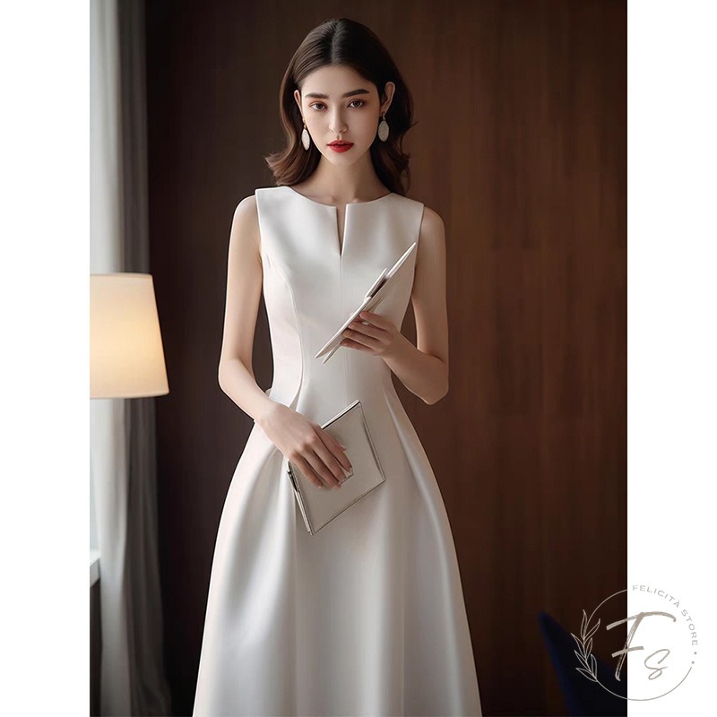 ワンピース 結婚式 パーティー ロング 白