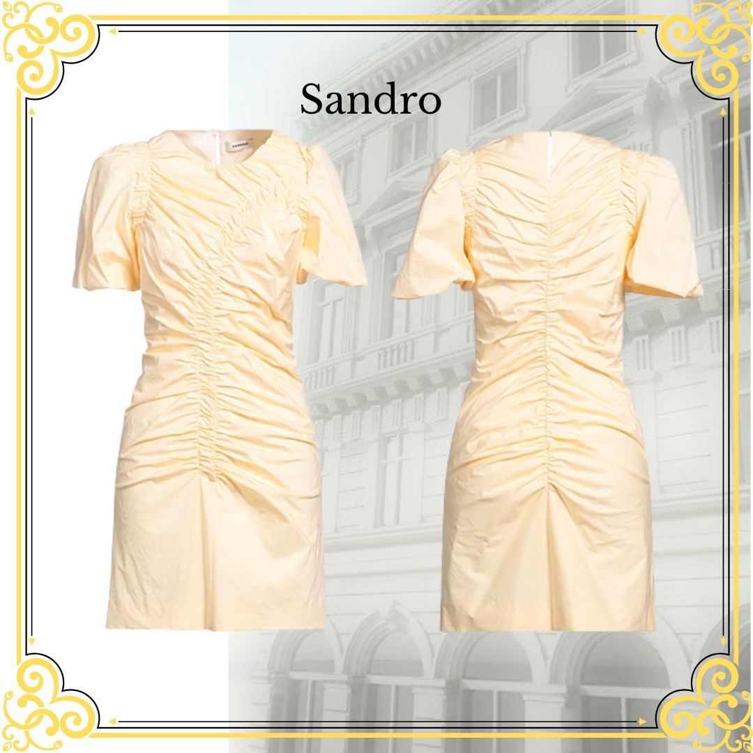 関税込 Sandro イエローミニワンピース