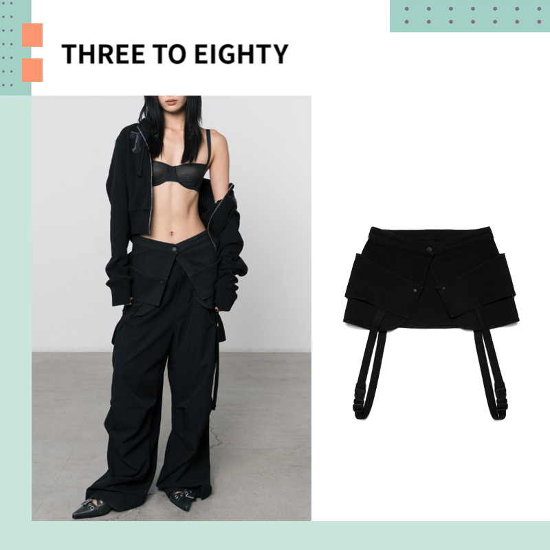 THREE TO EIGHTY ♥ WEBBING STRAP LAYERD SKIRT/追跡付