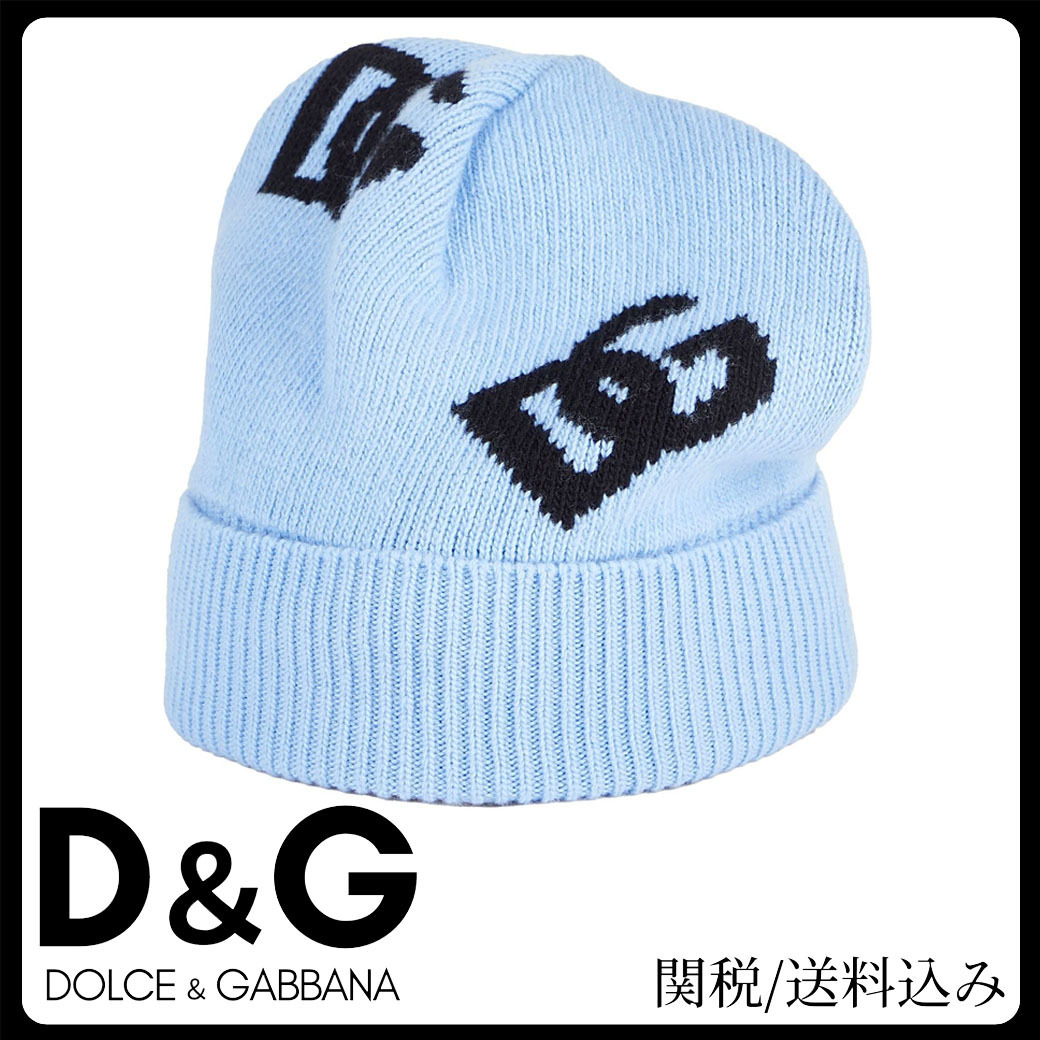 帽子【DOLCE&GABBANA 】関税送料込み ベレー帽 薄手ニット ロゴ
