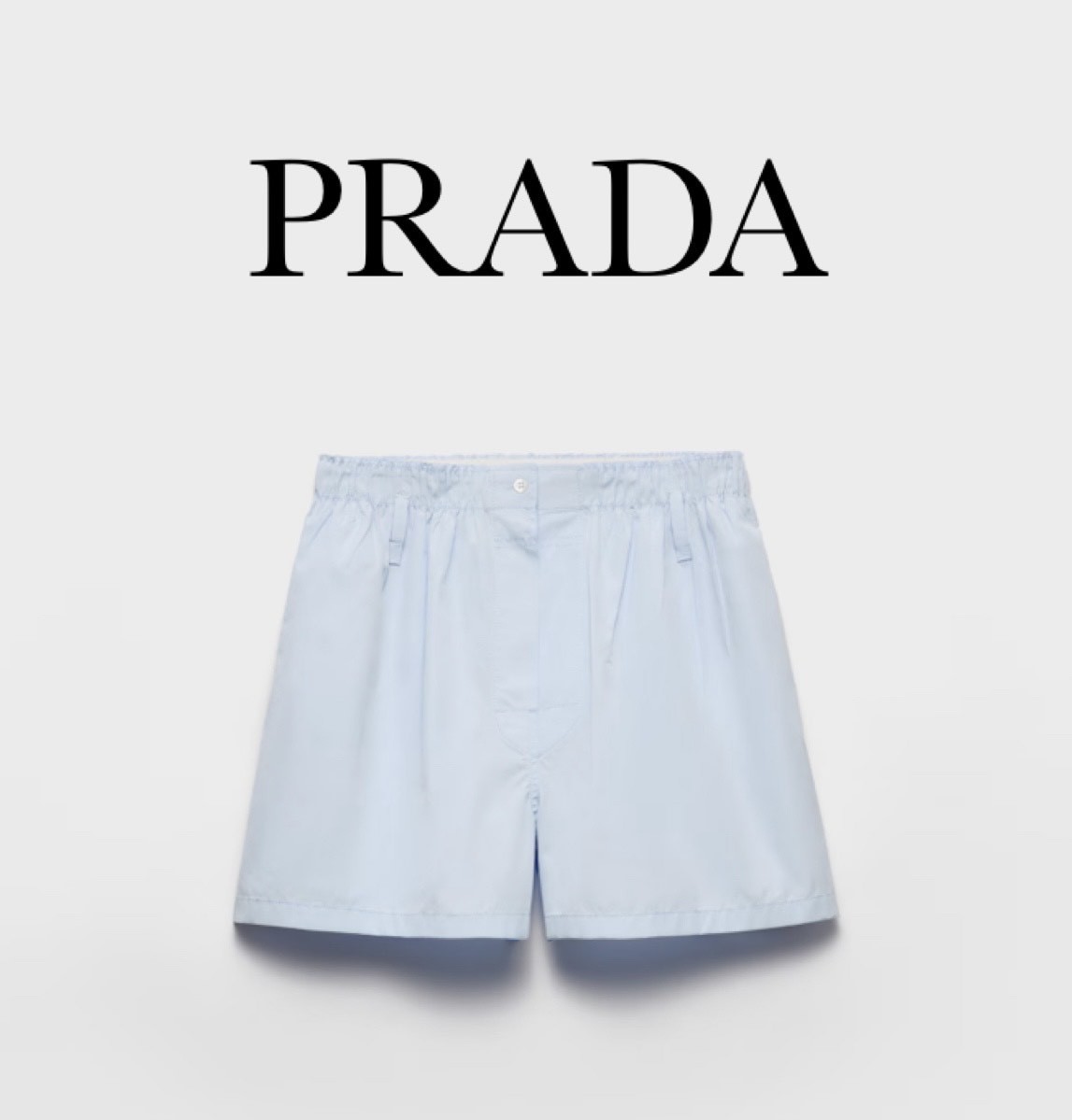PRADA コットン ポプリン ショートパンツ