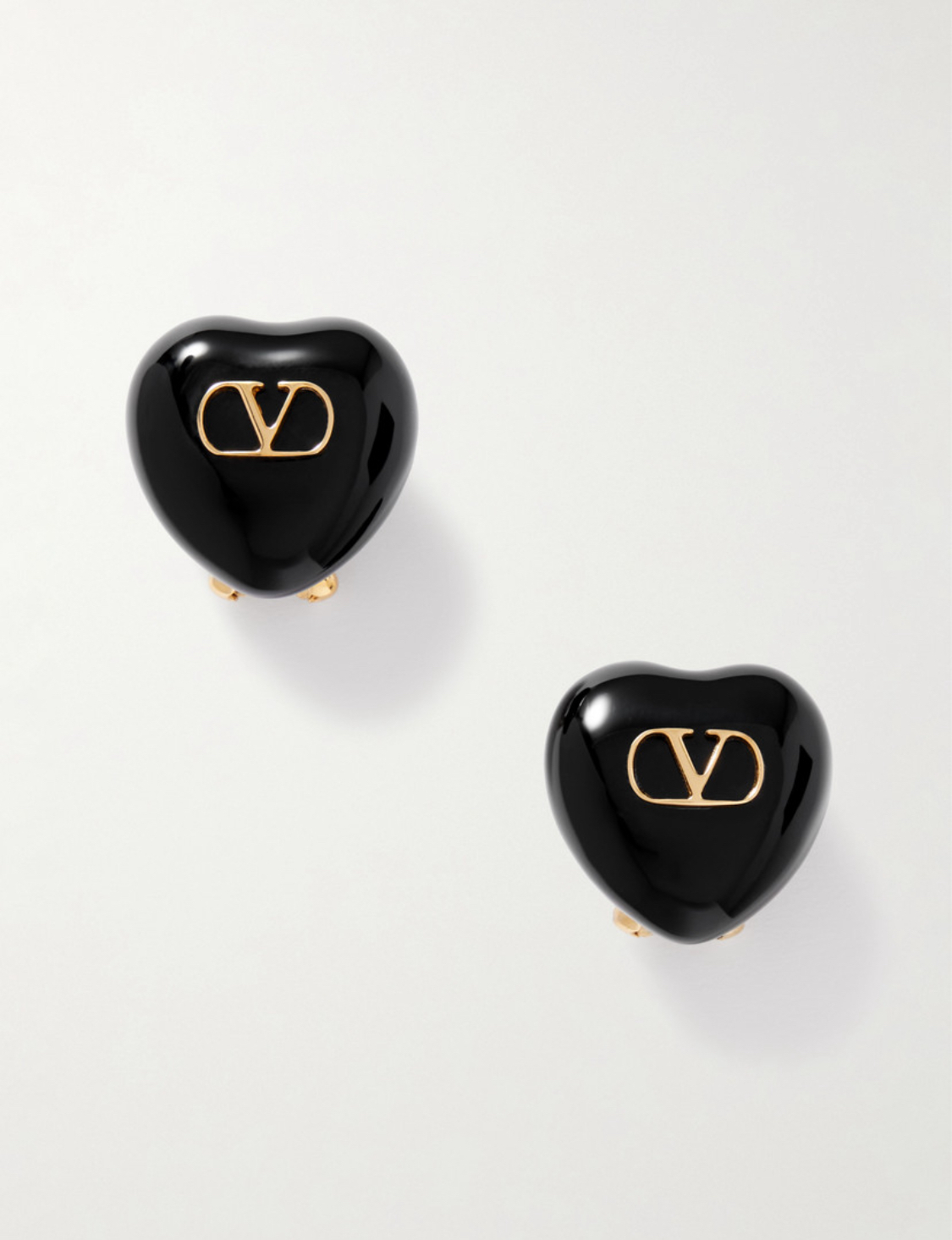 VALENTINO GARAVANI ゴールドトーン＆レジン クリップイヤリング