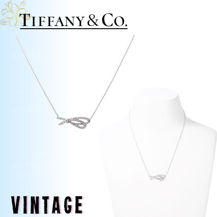 ◆VINTAGE◆【Tiffany & Co】ボウ*スモール*ネックレス