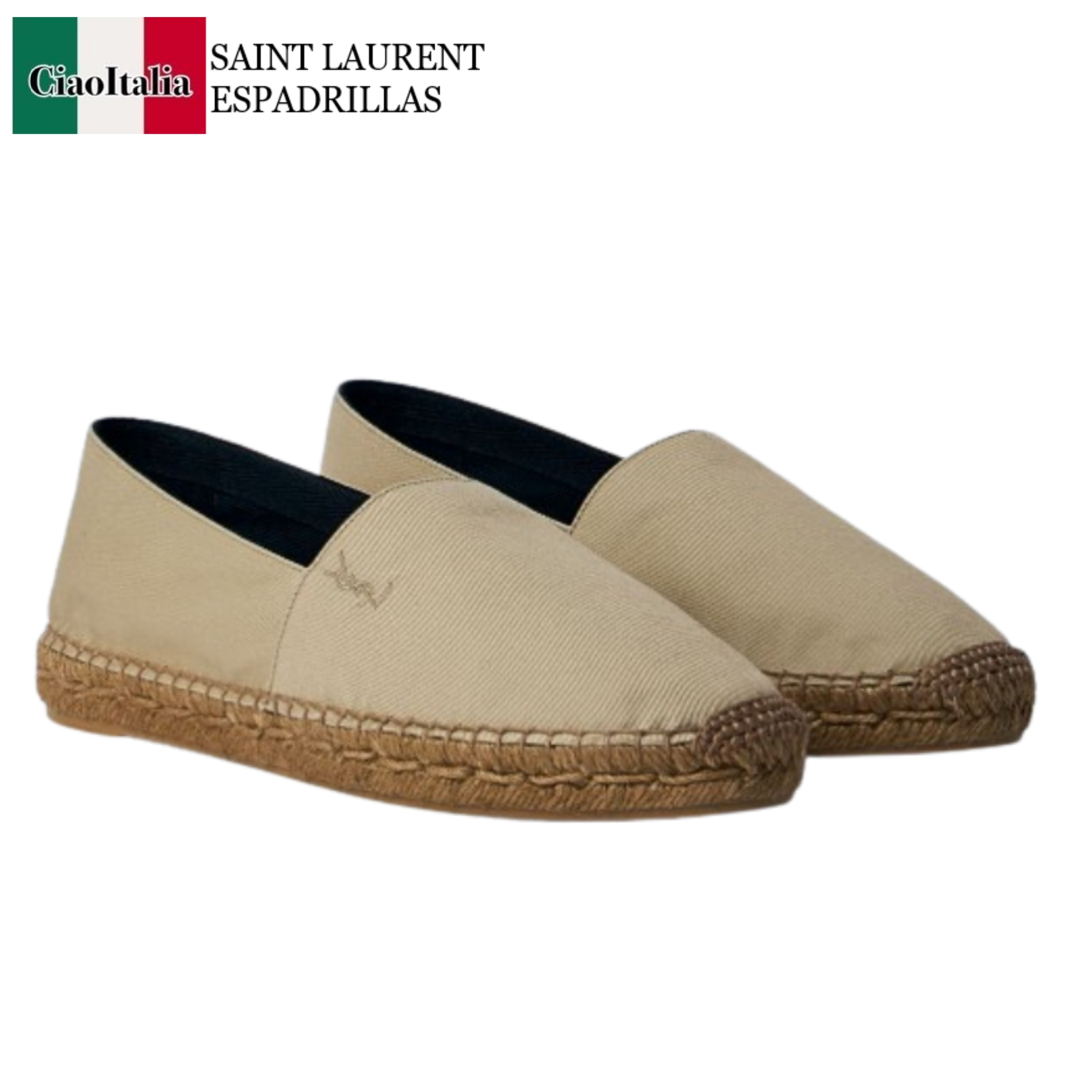 フラットシューズ Saint Laurent Espadrillas In Cotone