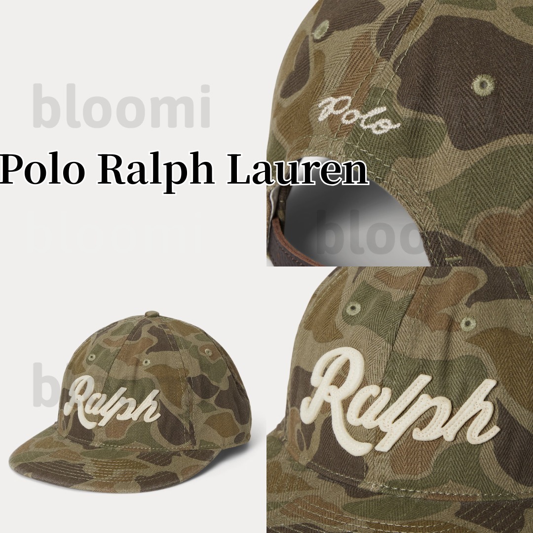 【POLO RALPH LAUREN】 カモ柄キャップ（ヘリンボーン生地）