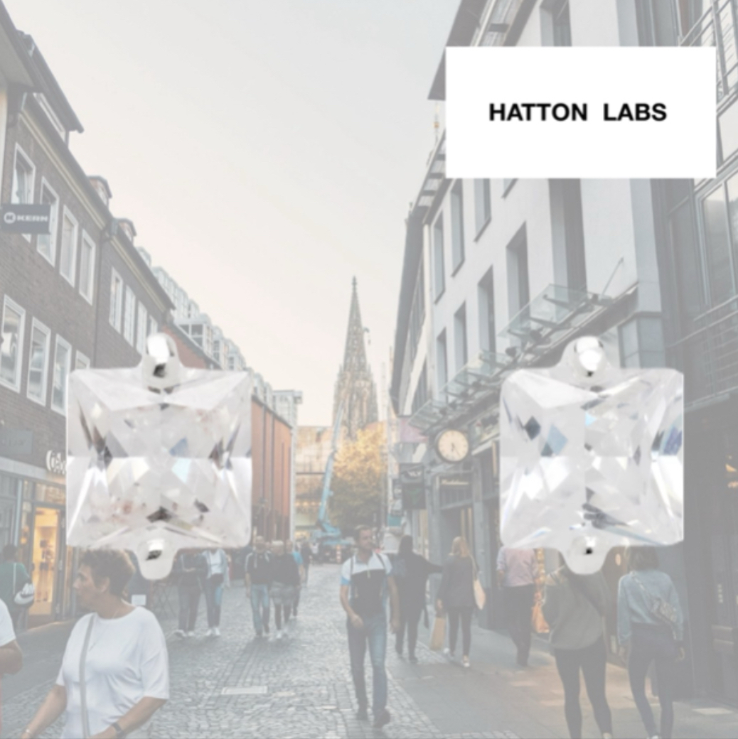 人気！HATTON LABS シルバー Square S ピアス