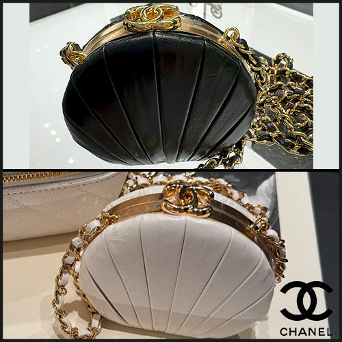 ★可愛いシェル型★【CHANEL】チェーン クラッチ バッグ