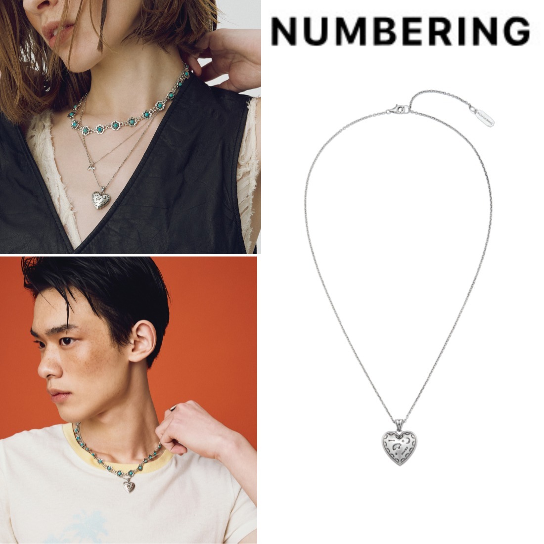 ネックレス・ペンダント Navajo Symbol Heart Pendant Necklace #6762