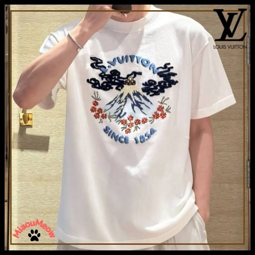 【お洒落な刺繍♪】Louis Vuitton★クルーネックTシャツ