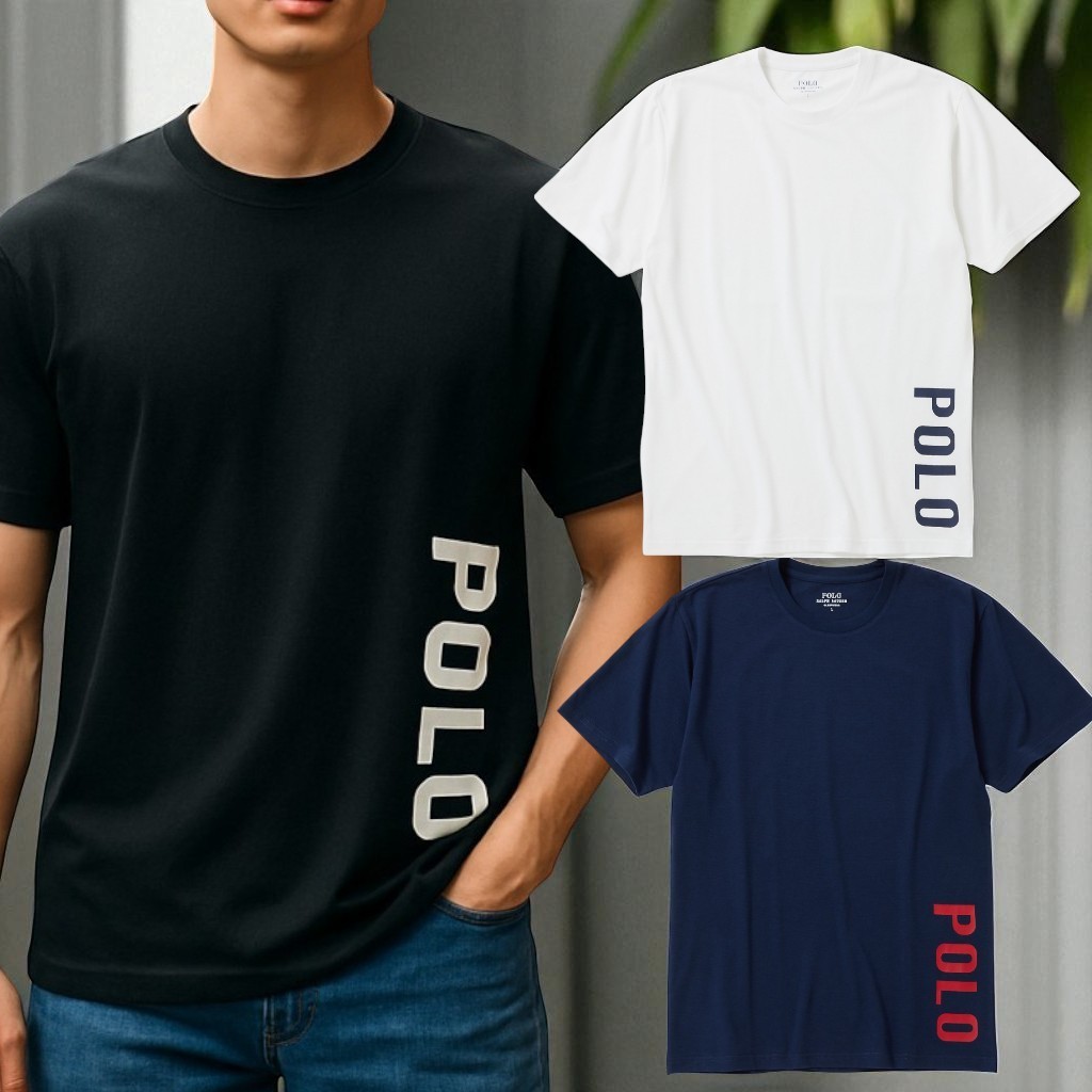 【ポロ ラルフローレン】 ロゴ プリント メッシュ 軽量 Tシャツ