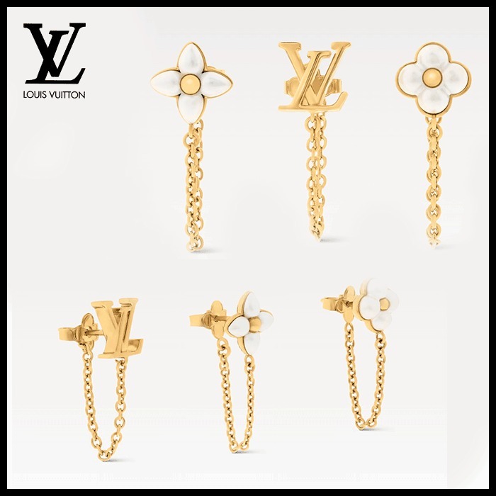 【３点セット】Louis Vuitton ピアス LV フローラグラム セット