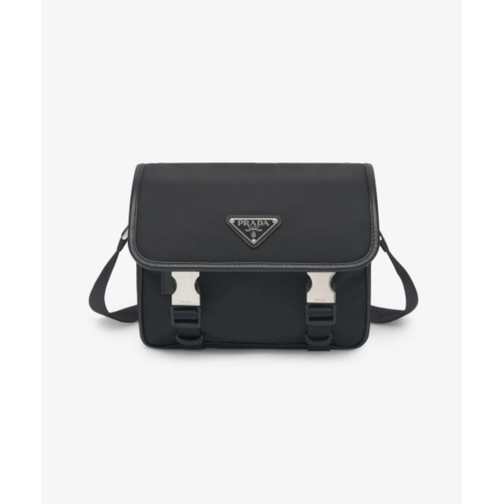 ★PRADA★ Re-Nylon and Saffiano Shoulder Bag Black 2VD0342DM