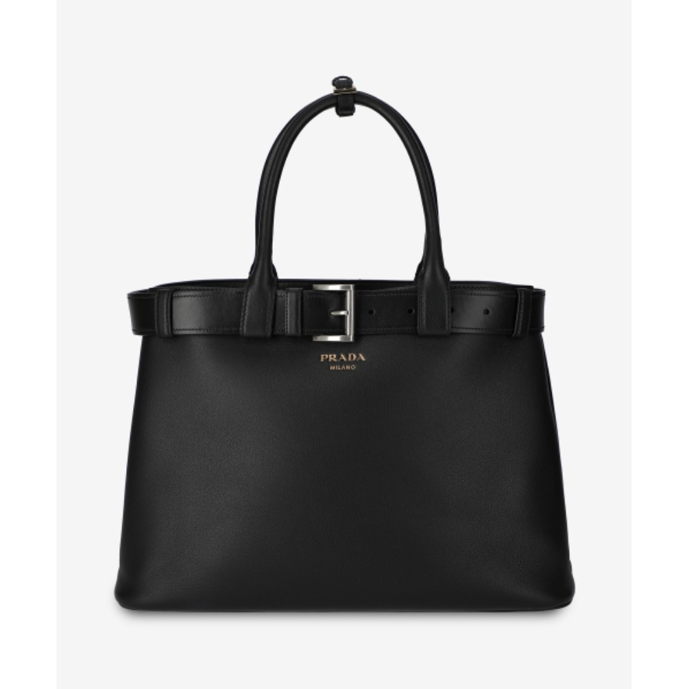 ★PRADA★ Belted Large Buckle Bag Black 1BA4162CY9F0002 1BA4