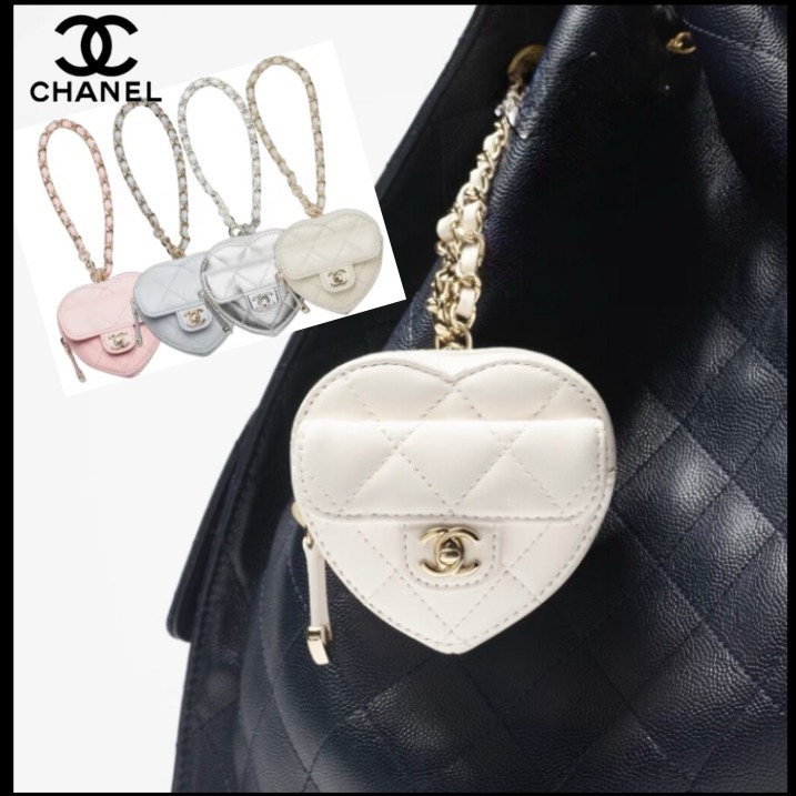 【ハート♡目を惹く可愛さ25B】CHANEL バッグチャーム