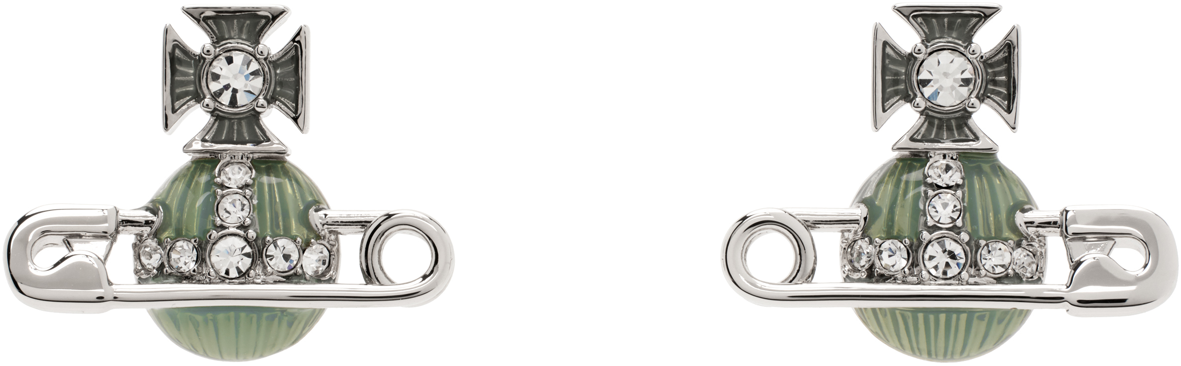 【関税込み】Vivienne Westwood シルバー＆ブルー Kitty ピアス